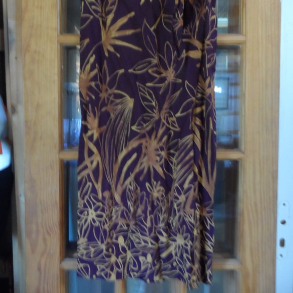 NWT NY & Co. Maxi Brown/Gold Wrap Skirt - Size M - Picture 2 of 9